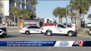 Ormond Beach police shot knife-wielding woman as she charged officers at park, officials say