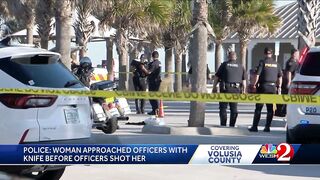 Ormond Beach police shot knife-wielding woman as she charged officers at park, officials say