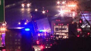 Jackknifed tractor trailer shuts down two lanes on I-285 in DeKalb County