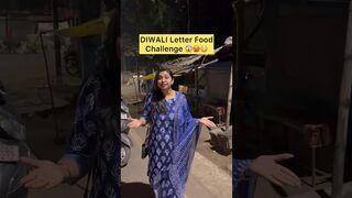 DIWALI Letter Food Challenge ????????| Street Food Challenge #shorts #foodchallenge #diwali2023 #viral