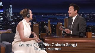 Singing Whisper Challenge with Brie Larson | The Tonight Show Starring Jimmy Fallon