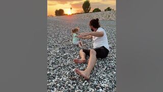 How the daughter takes daddy away from the beach ???? #shorts #shortvideo #sheekoz_family