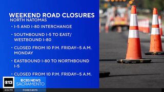 Weekend closures to impact I-5, I-80 interchange travel