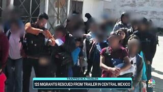 123 migrants rescued from abandoned trailer in central Mexico