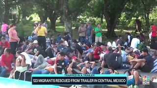 123 migrants rescued from abandoned trailer in central Mexico