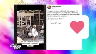 Kelly Clarkson Meets Viral TikTok 7-Year-Old Drummer