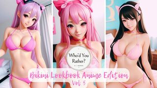Bikini Lookbook Anime Edition # 5 | Cute AI Art Anime Kawaii Lookbook in Bikinis #aiart #lookbook