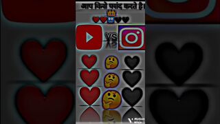 AAP Kise Pasand Karte Hai YouTube VS Instagram པཔཔཔ #viral #trending #shorts❤️????????#Shorts feed