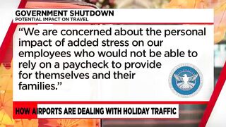 Here’s how a looming government shutdown could impact holiday travel