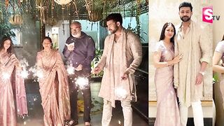 Varun Tej And Lavanya Tripathi Celebrating Diwali | Mega Family | Celebrity News