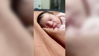 Morning Stretches #stretching #baby #aww #newbornbaby