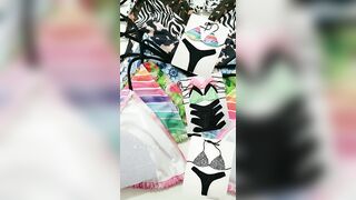 TRAJES de baño Leonina - bikinis triangulito con less modelo v