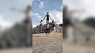 Acro yoga???? Don't miss the end ????#subscribe #bholenath #acroyoga #shriram #sports #athlete #viral