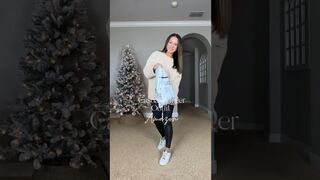 Fall warm sweater and leggings try on haul