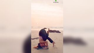 Yoga pose | Beach #yogaurmi #yogateacher #urmiyogaacademy #yogapose #yogaasana