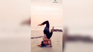 Yoga pose | Beach #yogaurmi #yogateacher #urmiyogaacademy #yogapose #yogaasana