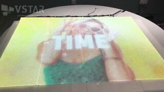 New technology VSTAR Flexible Transparent led film display for brand advertising