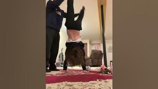 Snowman /sia handstand / split flexible challenge.