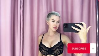 [4K] Lacy Lingerie | Try-On Haul in Fitting Room