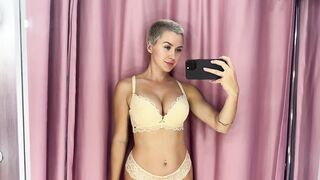 [4K] Lacy Lingerie | Try-On Haul in Fitting Room