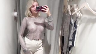 See Through Try On Haul ｜ Transparent Lingerie and Clothes ｜ Try On Haul At The Mall