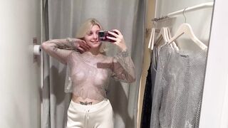 See Through Try On Haul ｜ Transparent Lingerie and Clothes ｜ Try On Haul At The Mall