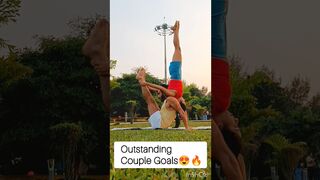 OUTSTANDING ACROBATIC YOGA BY INDIAN COUPLE????||#yoga #shorts #sanak #trending