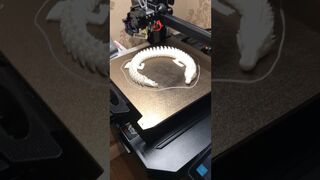 12 Hour Flexible Dragon 3D Print - Satisfying Peel - #shorts #3dprinting