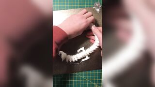 12 Hour Flexible Dragon 3D Print - Satisfying Peel - #shorts #3dprinting