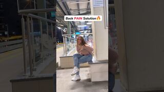 Best exercises while waiting for metro???????? #flexibility #gymnast #tutorial #exercise #workout #yoga