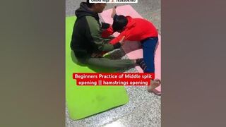 Beginners Practice of Middle split opening || hamstrings opening || legs stretching #shorts #yoga