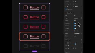 Flexible Text Button Component in Figma #uikit #responsivedesign