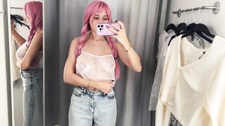 See-through Try On Haul Women Clothes | Fully Transparent Lingerie | Very revealing!????