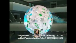 Sphere led displays 360 degree flexible full color indoor led ball 3D selling full color indoor 360