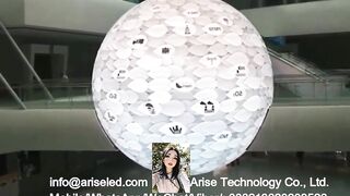 Sphere led displays 360 degree flexible full color indoor led ball 3D selling full color indoor 360