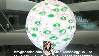 Sphere led displays 360 degree flexible full color indoor led ball 3D selling full color indoor 360