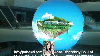Sphere led displays 360 degree flexible full color indoor led ball 3D selling full color indoor 360