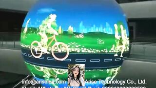 Sphere led displays 360 degree flexible full color indoor led ball 3D selling full color indoor 360