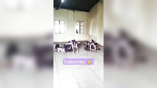 Yoga step by students on Ram Mandir Ki Hai Bari #song #trending #viral #youtubeshort #shorts