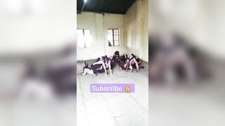 Yoga step by students on Ram Mandir Ki Hai Bari #song #trending #viral #youtubeshort #shorts