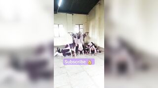 Yoga step by students on Ram Mandir Ki Hai Bari #song #trending #viral #youtubeshort #shorts