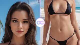 ???? Mini Bikinis at Miami Beach - 4K AI Art Lookbook Model 24-01???? Octavia Gems