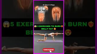 5 EXERCISES TO Reduce Belly Fat#short #reducebellyfat #bellyfatloss#yoga #bellyfat#belly fat workout