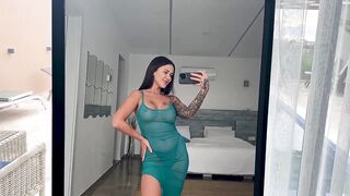 Try on Haul Transparent Dress with Vally