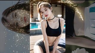 Girls wearing bikinis go swimming AI girls 4K AI Art | AI Lookbook