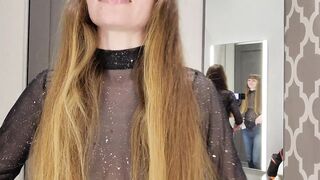 Transparent Clothes. Try on Haul with Alisia. Black blouse.