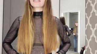 Transparent Clothes. Try on Haul with Alisia. Black blouse.