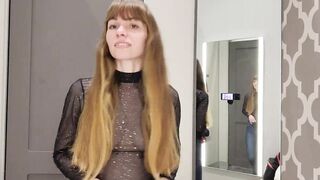 Transparent Clothes. Try on Haul with Alisia. Black blouse.