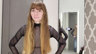 Transparent Clothes. Try on Haul with Alisia. Black blouse.