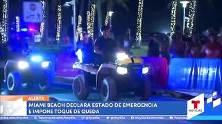 Decretan toque de queda en South Beach, Florida, en pleno 'spring break' | Noticias Telemundo